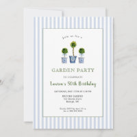 Wasserfarbentopiaries Garden Geburtstagsparty