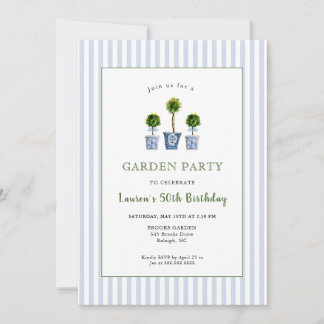 Wasserfarbentopiaries Garden Geburtstagsparty Einladung