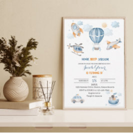 Wasserfarbentransport Geburtstagsdusche Einladung