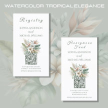 Wasserfarbentropische Elegance - Registry-Honeymoo