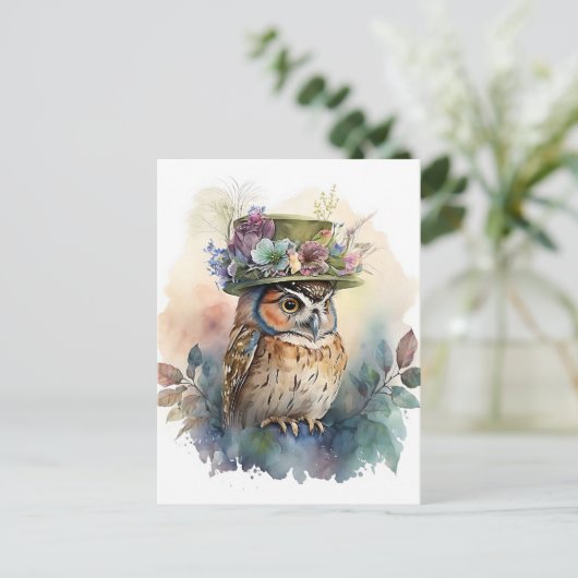 Wasserfarbenugel Postkarte (Stehend Vorderseite)