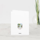 Wasserfarbenumgebung dank Karte (Rückseite)