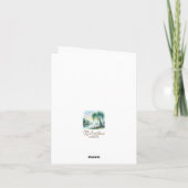 Wasserfarbenumgebung dank Karte (Rückseite)