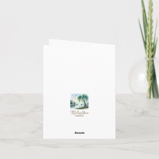 Wasserfarbenumgebung dank Karte (Rückseite)