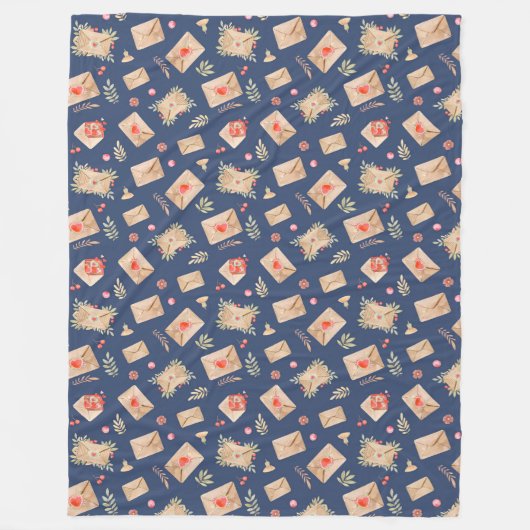 Wasserfarbenumschläge & Herz Fleecedecke (Vorderseite)