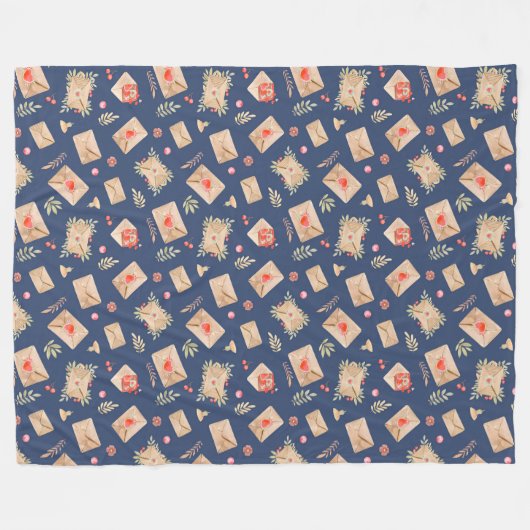 Wasserfarbenumschläge & Herz Fleecedecke (Vorderseite (Horizontal))