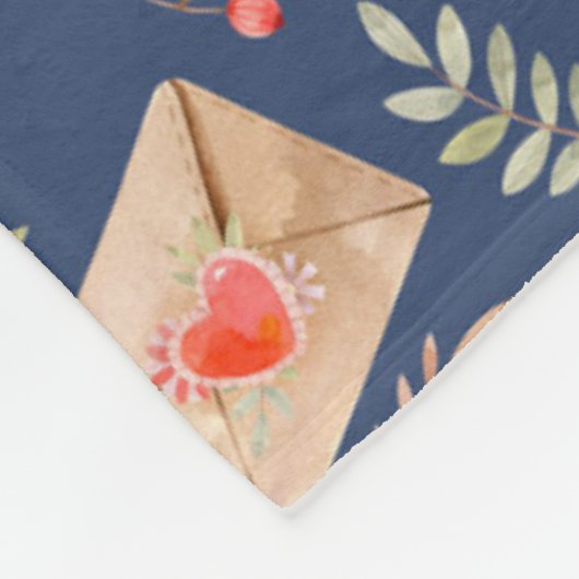 Wasserfarbenumschläge & Herz Fleecedecke (Ecke)