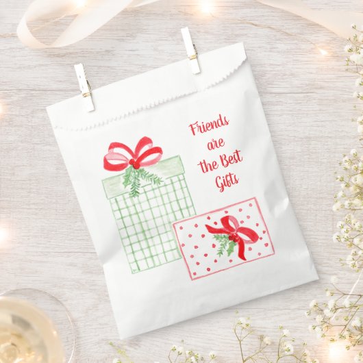 Wasserfarbenurlaub präsentiert sich mit Bows FRIEN Geschenktütchen (Ausgeschnitten)