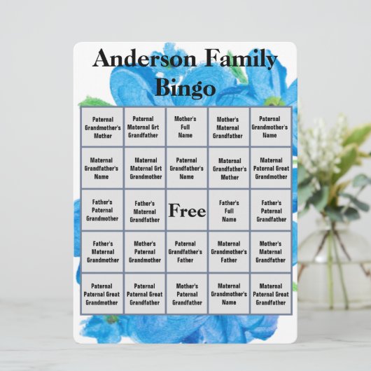 Wasserfarbenvergessenen-Me-Not-Blume (Stehend Vorderseite)