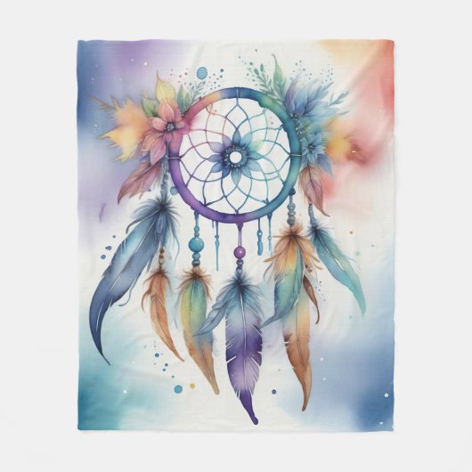 Wasserfarbenverträumter Fleecedecke (Vorderseite)