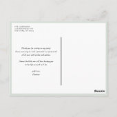 Wasserfarbenverzaubertes Waldland Vielen Dank Postkarte (Rückseite)