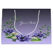 Wasserfarbenviolette Blumen Geschenktasche Große Geschenktüte (Vorderseite)