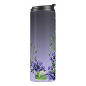 Wasserfarbenviolette Blumen Thermal Tumbler Thermosbecher (Nach links gedreht)