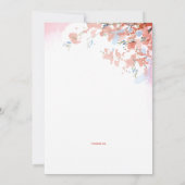 Wasserfarbenvogel in rosa Einladung (Rückseite)