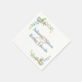 Wasserfarbenvögel Serviette (Ecke)