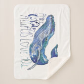 Wasserfarbenwal - Ich wale immer Liebe Sie Sherpadecke (Vorderseite)