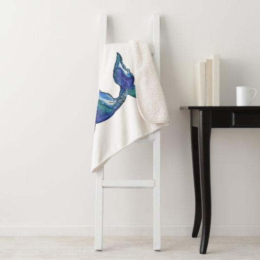 Wasserfarbenwal - Ich wale immer Liebe Sie Sherpadecke (Beispiel)