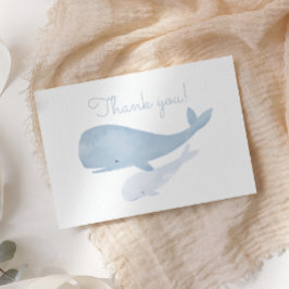 Wasserfarbenwal unter der Meeresbabydusche Dankeskarte