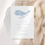 Wasserfarbenwal unter der Meeresbabydusche Einladung