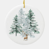 Wasserfarbenwald 1. Jahr verheiratet Keramik Ornament (Hinten)