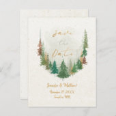 Wasserfarbenwald Ankündigungspostkarte (Vorne/Hinten)
