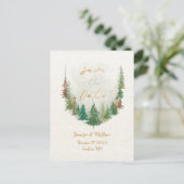 Wasserfarbenwald Ankündigungspostkarte (Stehend Vorderseite)