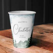 Wasserfarbenwald Babyduschkabinen