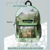Wasserfarbenwald Bedruckter Rucksack
