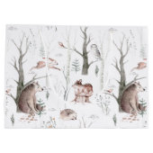 Wasserfarbenwald Freunde Kinderdusche Große Geschenktüte (Rückseite)