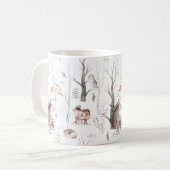 Wasserfarbenwald Freunde Kinderdusche Kaffeetasse (Vorderseite Links)