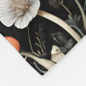 Wasserfarbenwald Grüne Pilze fallen Fleecedecke (Ecke)