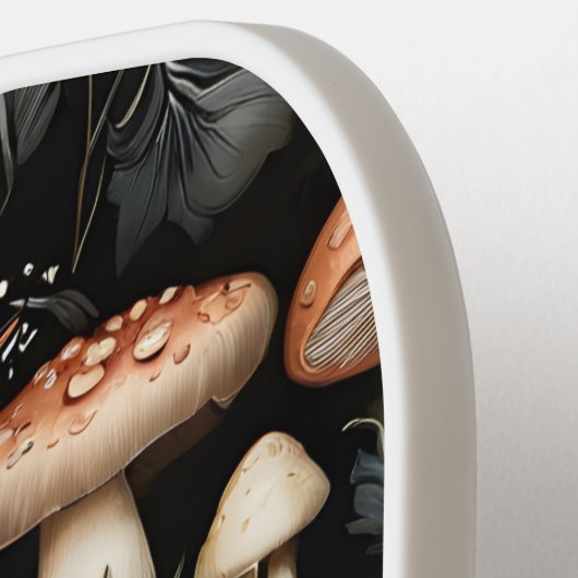 Wasserfarbenwald Grüne Pilze fallen Pickleball Schläger (Linke Seite)