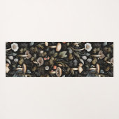 Wasserfarbenwald Grüne Pilze fallen Yogamatte (Rückseite (Horizontal))