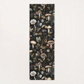 Wasserfarbenwald Grüne Pilze fallen Yogamatte (Rückseite)