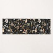 Wasserfarbenwald Grüne Pilze fallen Yogamatte (Vorderseite (Horizontal))