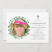 Wasserfarbenwald Grüne Taufe oder Christöne Einladung (Vorderseite)