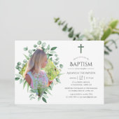 Wasserfarbenwald Grüne Taufe oder Christöne Einladung (Stehend Vorderseite)