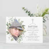 Wasserfarbenwald Grüne Taufe oder Christöne Einladung (Stehend Vorderseite)