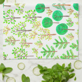 Wasserfarbenwald im Doodstyle Handtuch (Gefaltet)