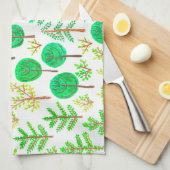 Wasserfarbenwald im Doodstyle Handtuch (Viertel Falte)