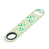 Wasserfarbenwald im Doodstyle Speedflaschenöffner (Rückseite Schrägansicht)