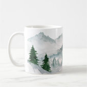 Wasserfarbenwald Landschaft Keramik Kaffeetasse (Links)