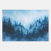 Wasserfarbenwald - Nebst Pinienbäume Geschenkpapier Set (Vorderseite 3)