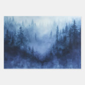 Wasserfarbenwald - Nebst Pinienbäume Geschenkpapier Set (Vorderseite 2)