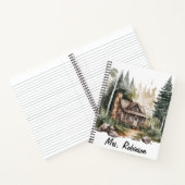 Wasserfarbenwald-Pinienwald-Notebook Notizblock (Innenseite)