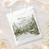 Wasserfarbenwald Rustikale Hochzeit Geschenktütchen (Ausgeschnitten)