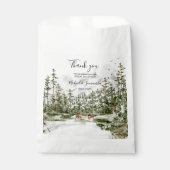 Wasserfarbenwald Rustikale Hochzeit Geschenktütchen (Vorderseite)