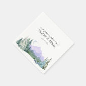 Wasserfarbenwald Rustikale Hochzeit Serviette (Ecke)