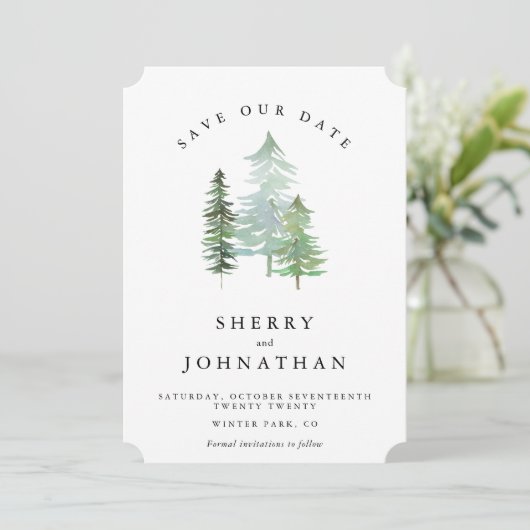 WASSERFARBENWALD SAVE THE DATE (Stehend Vorderseite)