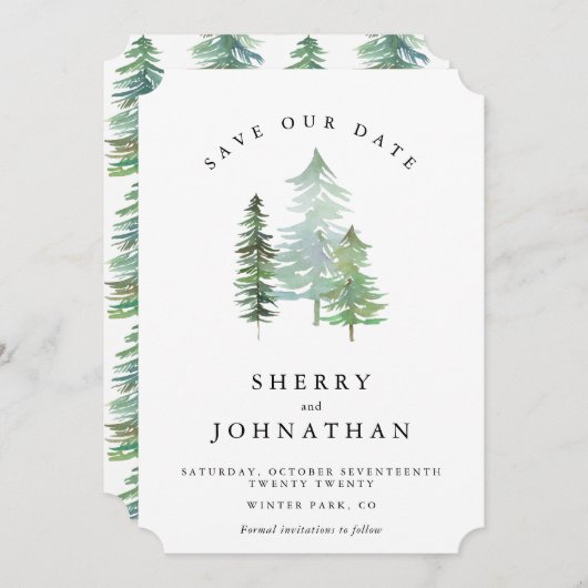 WASSERFARBENWALD SAVE THE DATE (Vorne/Hinten)